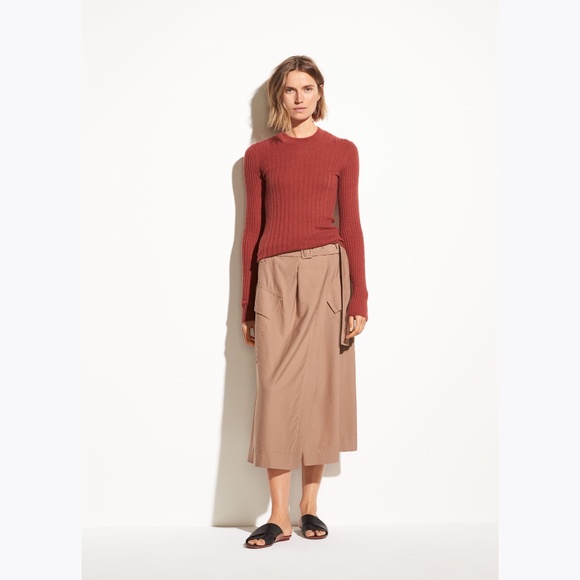 VINCE. Mixed Rib Cashmere Long Sleeve Sweater sz S - Picture 8 of 8